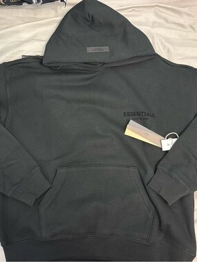 Fear of God Essentials Black Pullover Hoodie